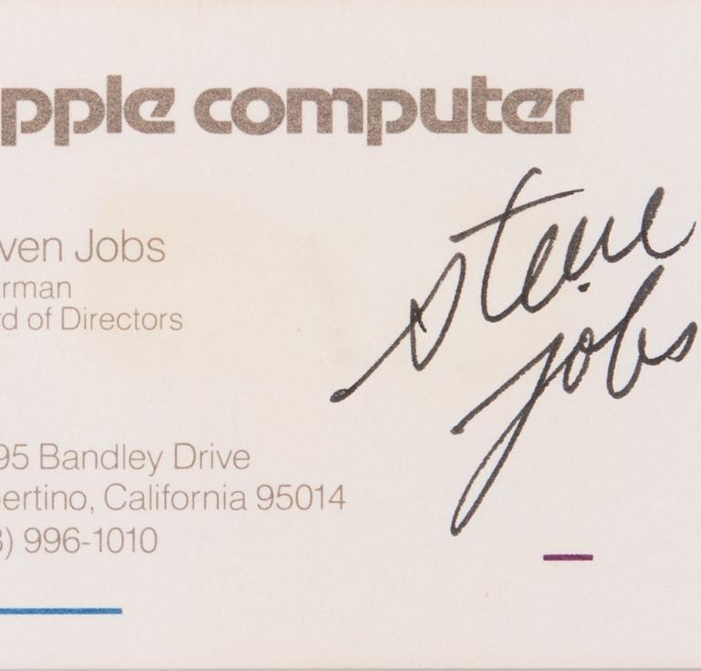 Steve Jobs Signed Apple Business Card (c. 1983)
