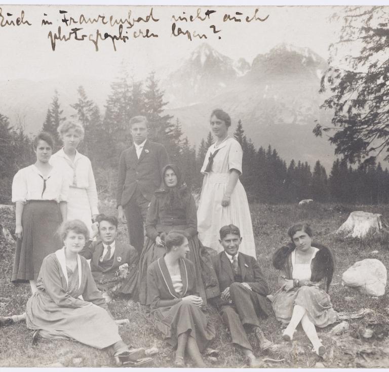Kafka with patients and staff, Sanatorium in Tatranske Matliary