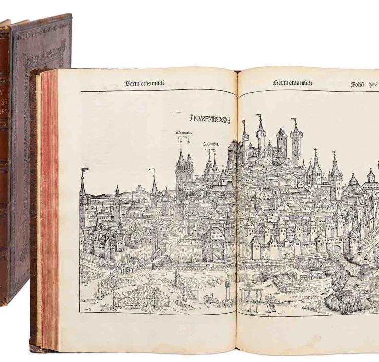 The rare 1493 first edition of the Nuremberg Chronicle