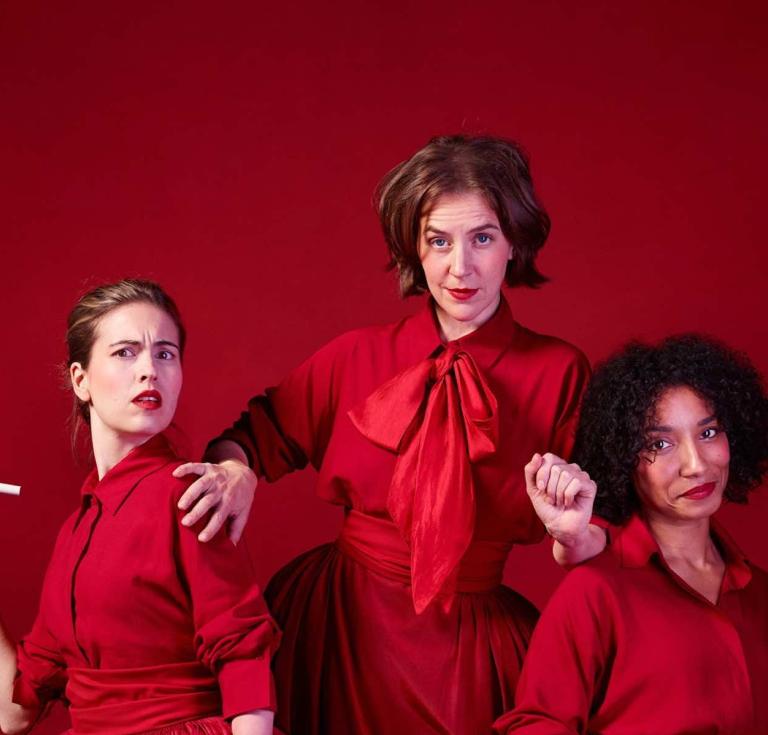 Underdog - The Other Other Bronte starring (left to right) Rhiannon Clements as Anne, Gemma Whelan as Charlotte, Adele James as Emily