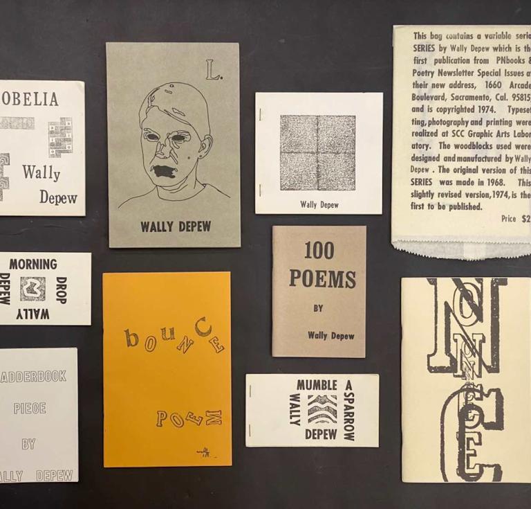 Collection of ten early experimental publications by Wally Depew, 1970–74