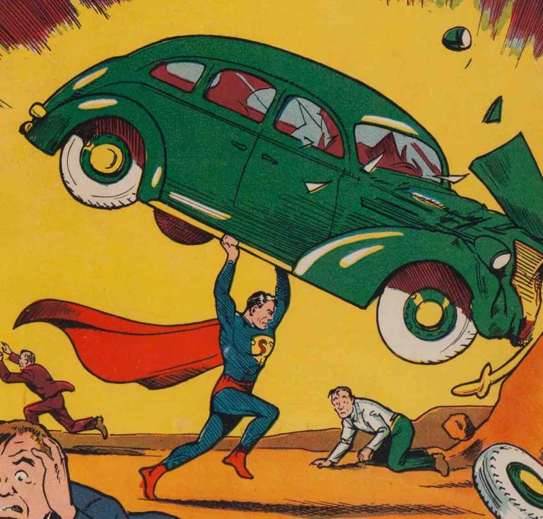 The recordbreaking copy of Action Comics No. 1
