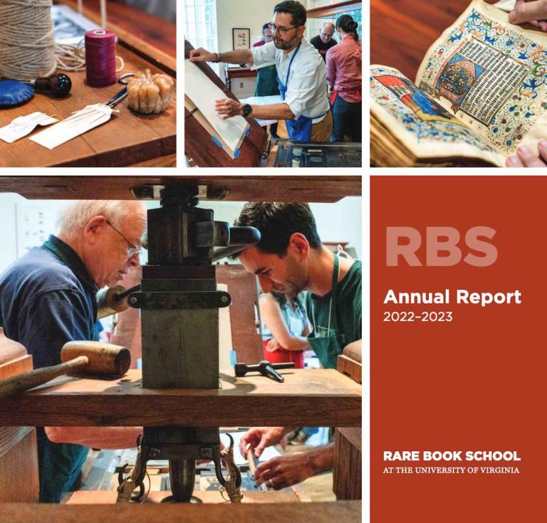 Rare Book School annual report cover