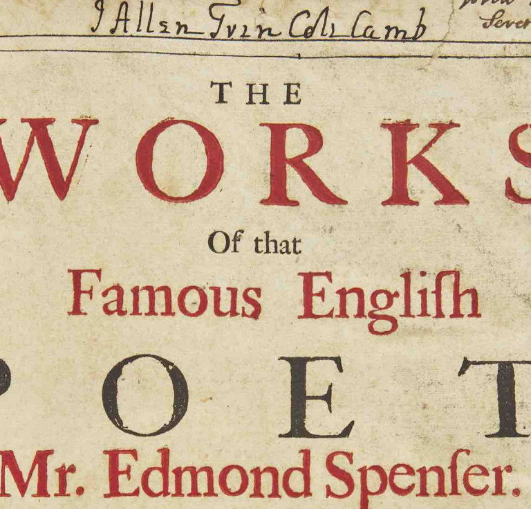 The Works of that Famous English Poet, Mr. Edmond Spenser. London, 1679. Keats’ own copy. Estimate: $50,000 - $80,000