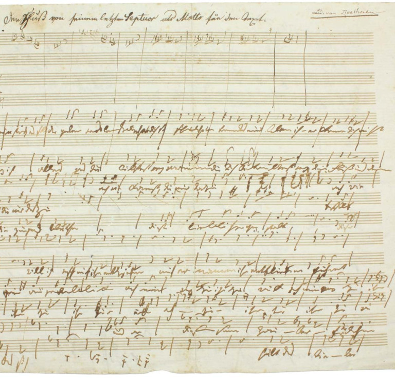 Beethoven's first sketch of Neue Liebe, neues Leben