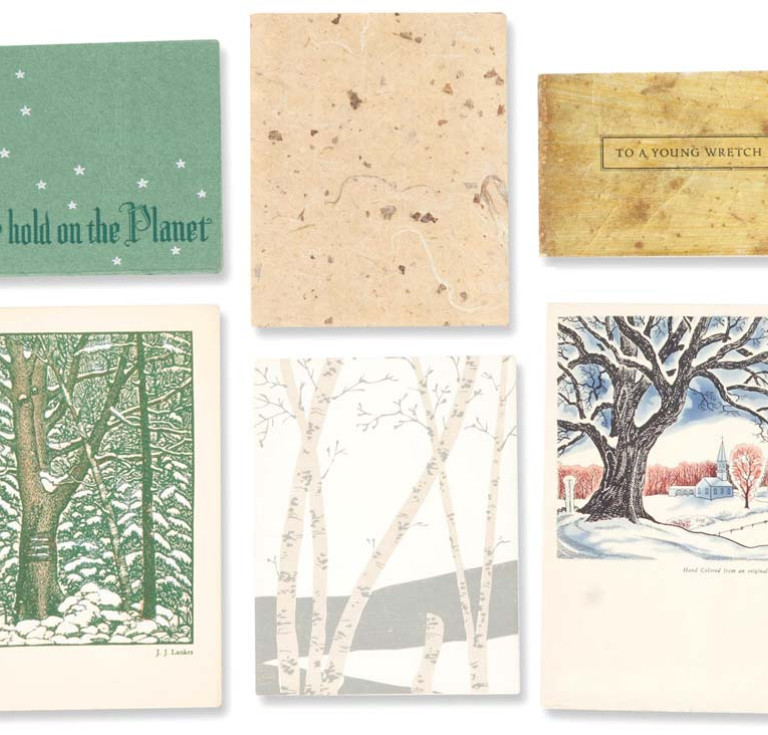 Christmas cards with Robert Frost poems