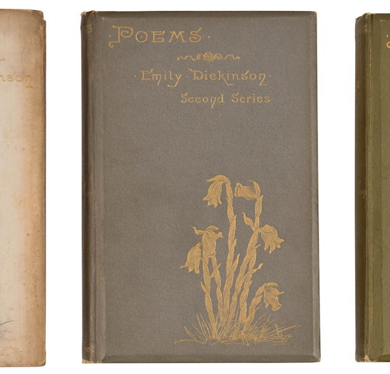 Emily Dickinson first editions of Poems, Poems Second Series, and Poems Third Series sold for $22,860