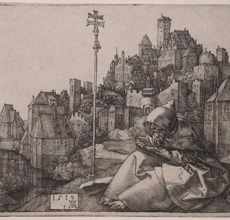 Albrecht Dürer, St Anthony Before the Town, 1519