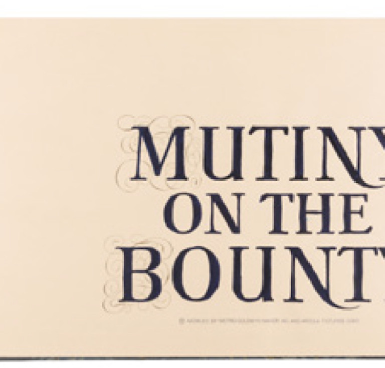 Prop 'log book' used in the trailer for the 1962 movie Mutiny on the Bounty