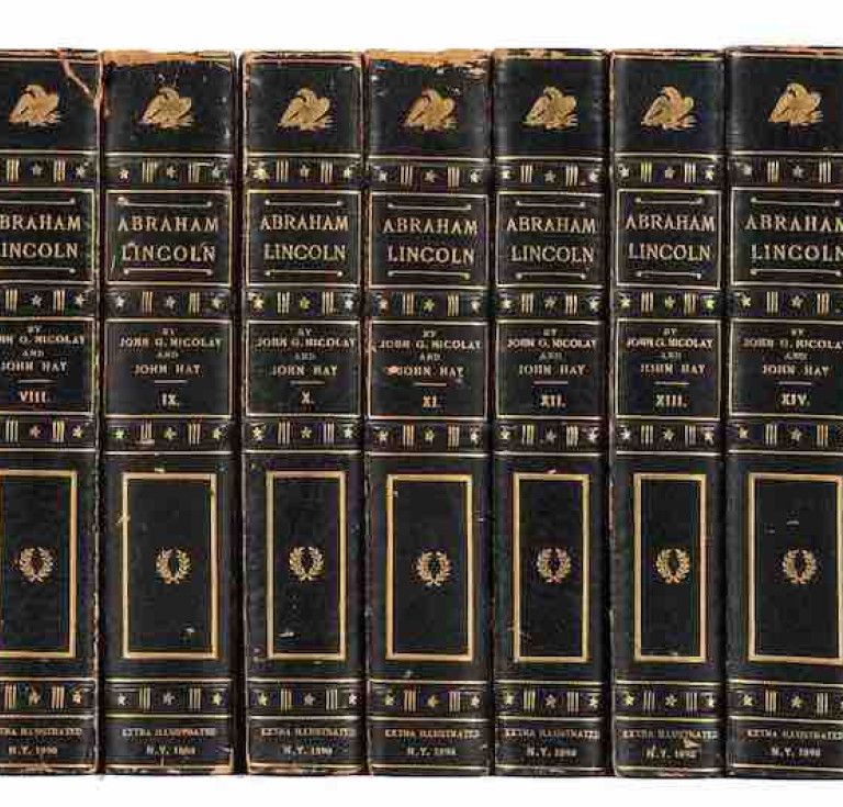 Extra-illustrated copy of John G. Nicolay and John Hay’s 1890 history of Abraham Lincoln (lot 99; estimate: $50,000 - $70,000