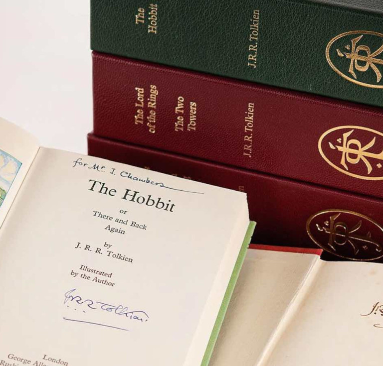 A signed collection of J. R. R. Tolkien's four most celebrated works