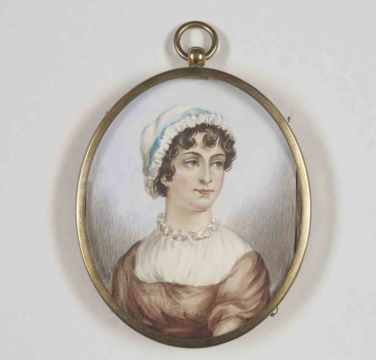 Anonymous, miniature portrait of Jane Austen, 19th century