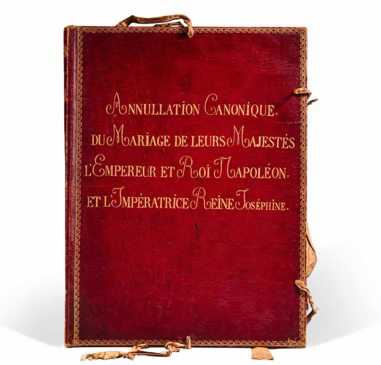 A large red folio originally containing all official documents of Napoleon’s divorce to Joséphine Estimate: €50,000 - €80,000