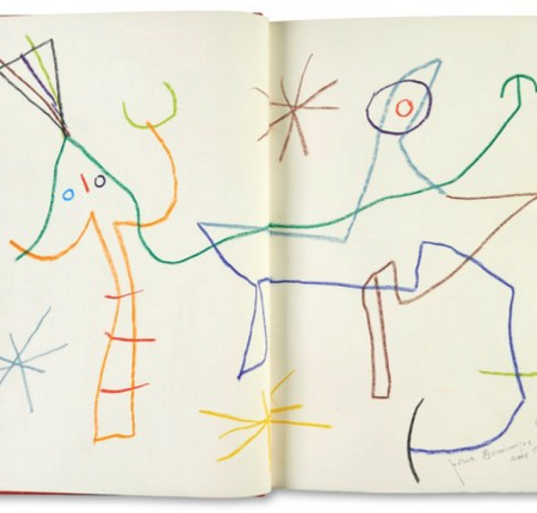 Opening from Miró and Éluard's "A toute épreuve" (1958).