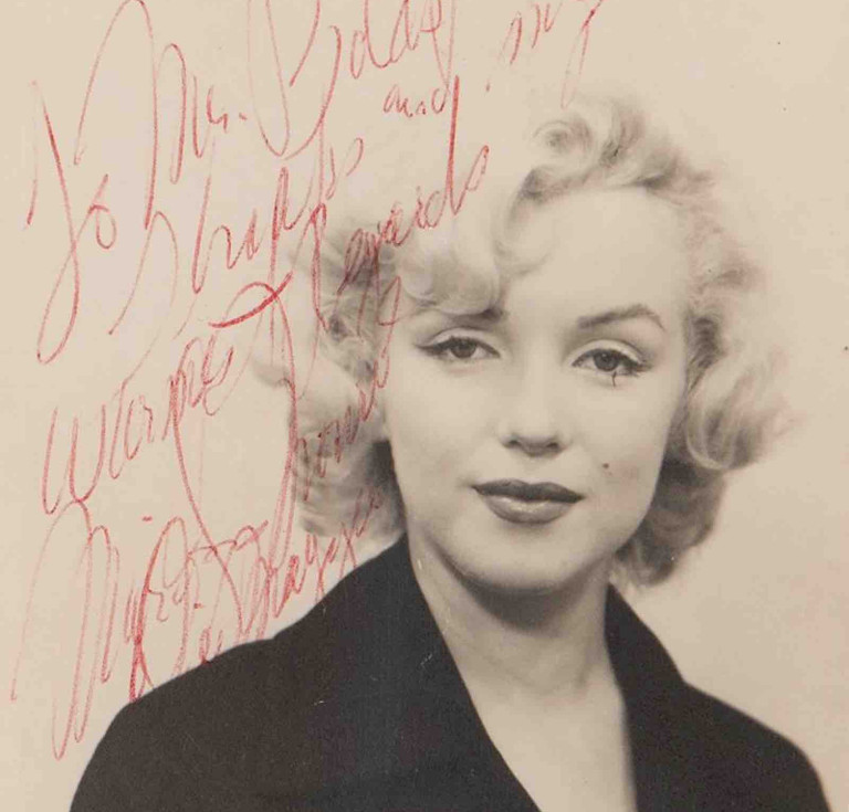 Marilyn Monroe’s signed photograph