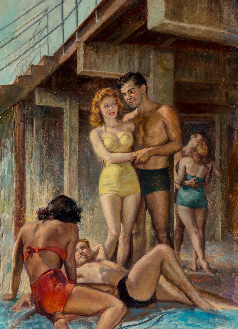 Raymond Pease's Beach Girl paperback cover, 1952