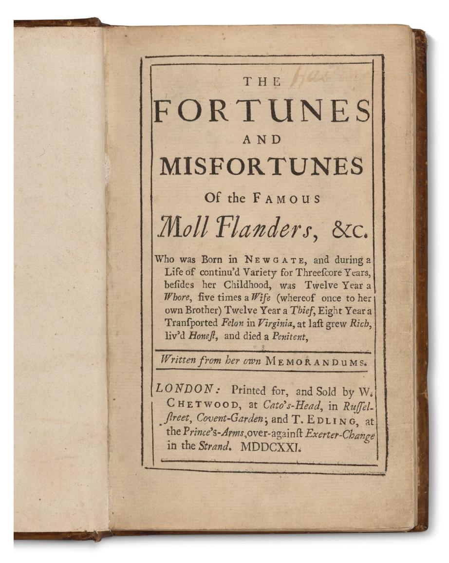 Moll Flanders first edition